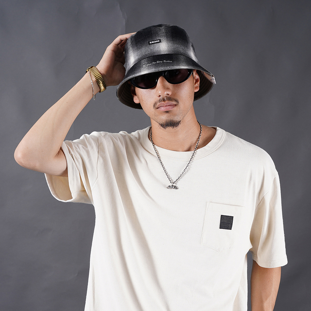 D-01182 /「OMBRE TRUCKER HAT / BLACK」バケットハット