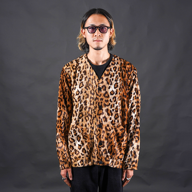 BLACK SIGN/ブラックサイン「Novelist Poiret Cardigan / Leopard」カーディガン