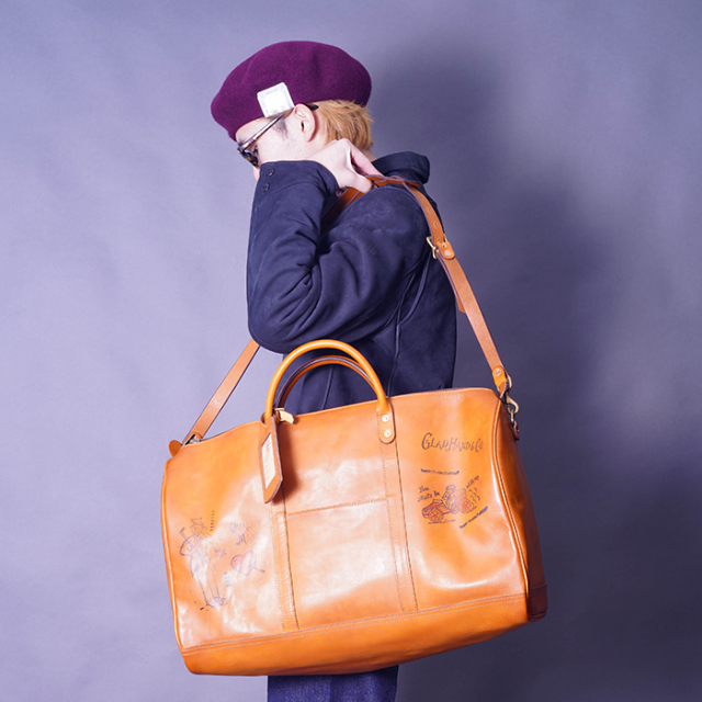 vasco × GLADHAND「LEATHER TRAVEL BOSTON BAG / BROWN」レザー