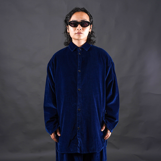 PORTER CLASSIC / ポータークラシック「VELVETEEN SHIRT JACKET / NAVY」ベルベットシャツジャケット