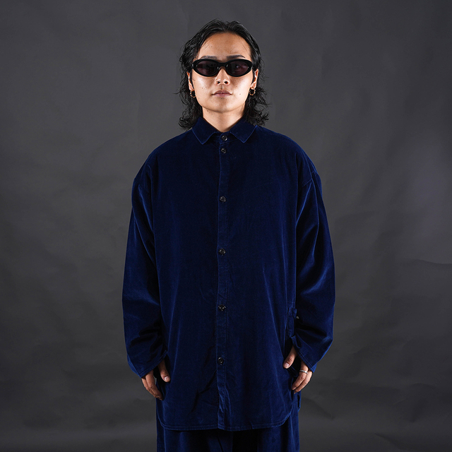 PORTER CLASSIC / ポータークラシック「VELVETEEN SHIRT JACKET / NAVY」ベルベットシャツジャケット