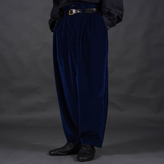 PORTER CLASSIC / ポータークラシック「VELVETEEN BEBOP PANTS / NAVY」ベルベットビーバップパンツ
