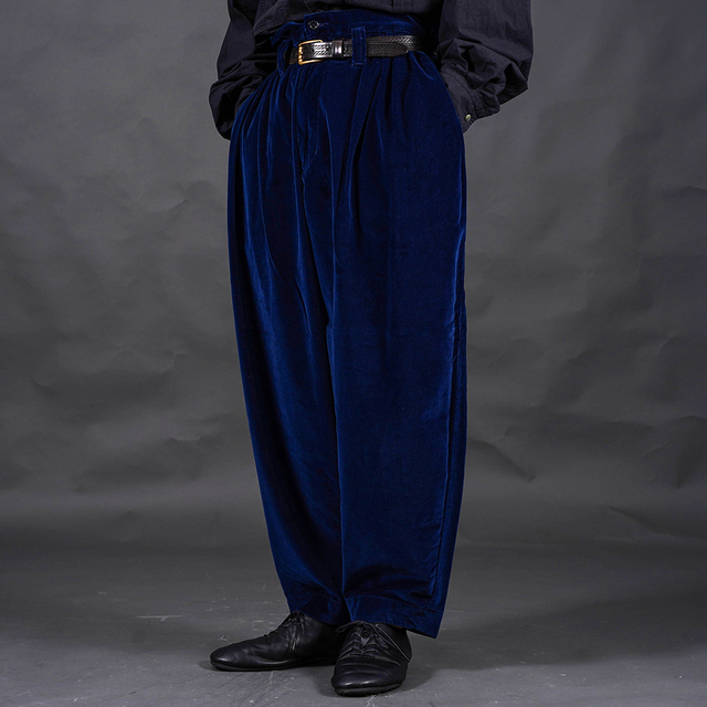 PORTER CLASSIC / ポータークラシック「VELVETEEN BEBOP PANTS / NAVY」ベルベットビーバップパンツ