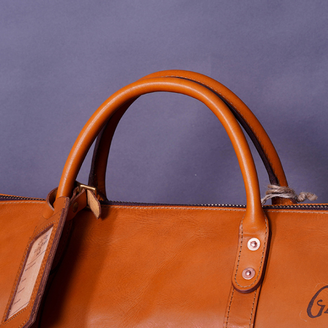 vasco × GLADHAND「LEATHER TRAVEL BOSTON BAG / BROWN」レザー