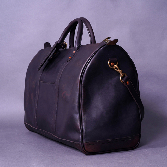 vasco × GLADHAND「LEATHER TRAVEL BOSTON BAG / BLACK」レザー