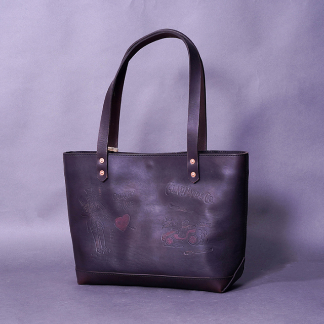 vasco × GLADHAND「LEATHER TRAVEL TOTE BAG / BLACK」レザートートバッグ