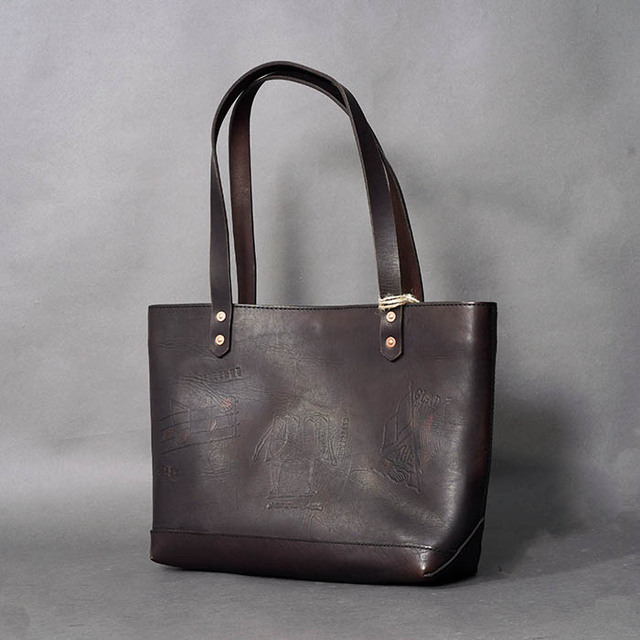 vasco × GLADHAND「LEATHER TRAVEL TOTE BAG / BLACK」レザートートバッグ