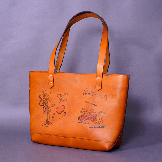 vasco × GLADHAND「LEATHER TRAVEL TOTE BAG / BROWN」レザートートバッグ