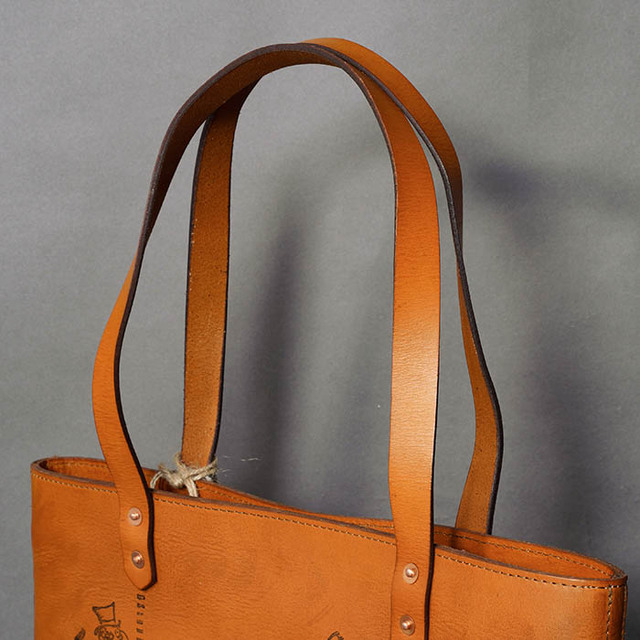 vasco × GLADHAND「LEATHER TRAVEL TOTE BAG / BROWN」レザートートバッグ