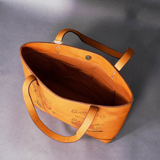 vasco × GLADHAND「LEATHER TRAVEL TOTE BAG / BROWN」レザートートバッグ