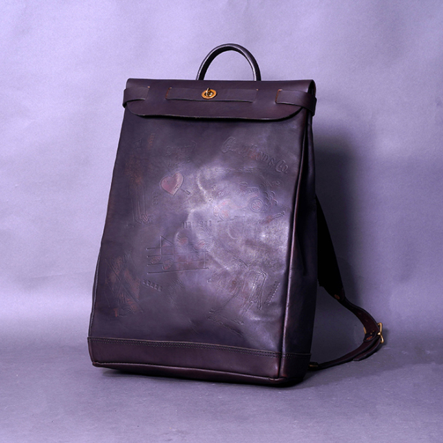 vasco × GLADHAND「LEATHER VOYAGE 2WAY RUCKSACK / BLACK」2WAYレザーリュックサック