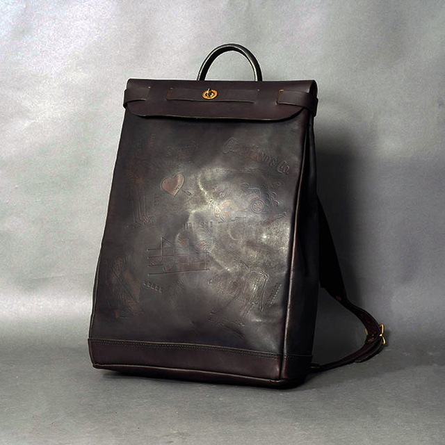 vasco × GLADHAND「LEATHER VOYAGE 2WAY RUCKSACK / BLACK」2WAYレザーリュックサック