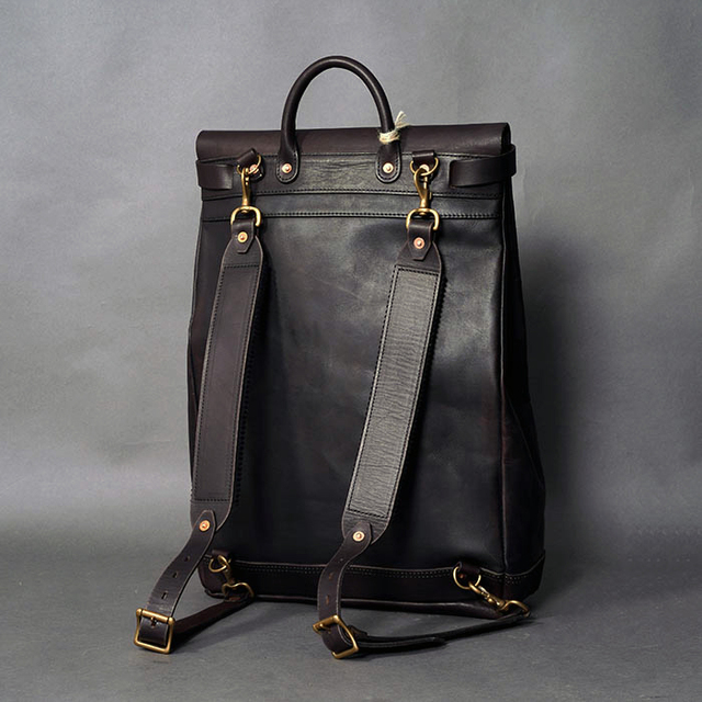 vasco × GLADHAND「LEATHER VOYAGE 2WAY RUCKSACK / BLACK」2WAYレザー