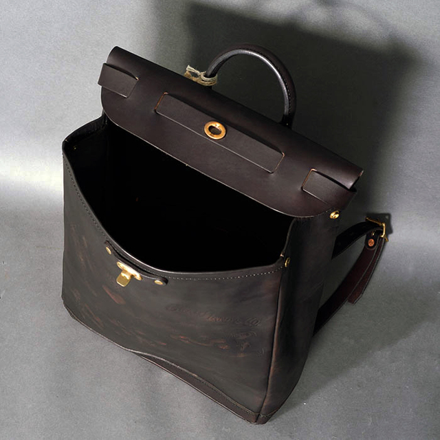vasco × GLADHAND「LEATHER VOYAGE 2WAY RUCKSACK / BLACK」2WAYレザー