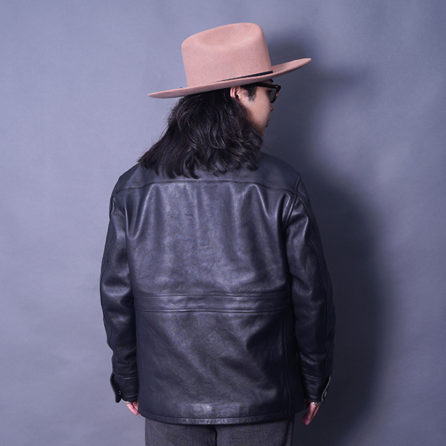MOTOR / モーター「ITALIAN HORSE LEATHER CAR COAT / BLACK