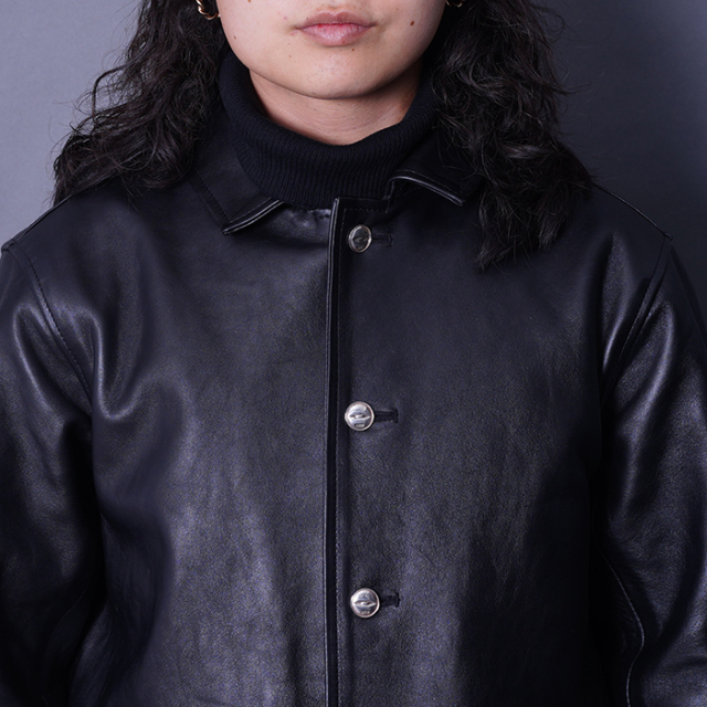 MOTOR / モーター「ITALIAN HORSE LEATHER CAR COAT / BLACK