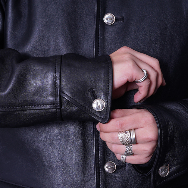 MOTOR / モーター「ITALIAN HORSE LEATHER CAR COAT / BLACK