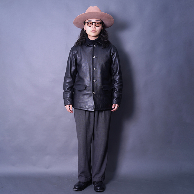 MOTOR / モーター「ITALIAN HORSE LEATHER CAR COAT / BLACK