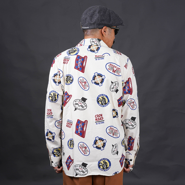 OC6308 /「SPEEDWAY - L/S SHIRTS / IVORY」オリジナルコットン