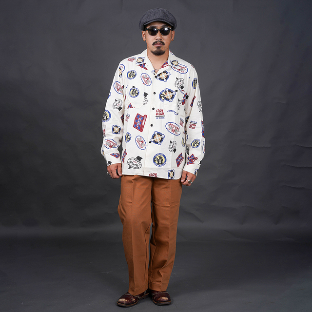 OC6308 /「SPEEDWAY - L/S SHIRTS / IVORY」オリジナルコットン