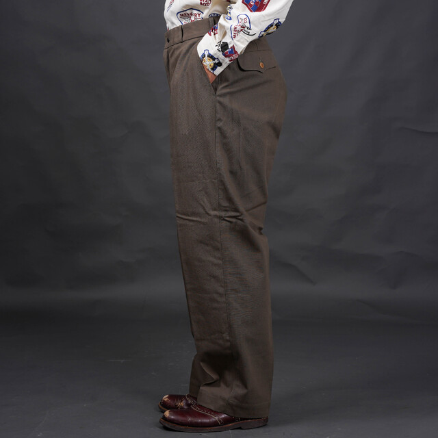 OC6318 /「OLDROD - DOUBLE KNEE TROUSERS / CHARCOAL」ワイド