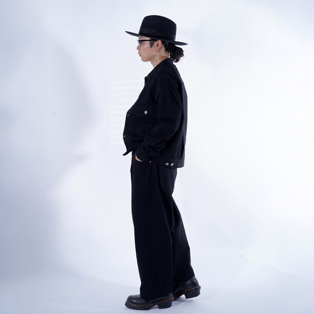 MOTOR / モーター「OLD BAGGY BLACK DENIM TROUSER / BLACK」オールド