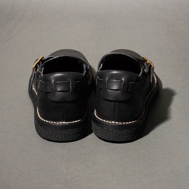 MOTO / モト「#7073 ITALIAN COW BELT SLIPON / BLACK」ベルトスリッポン