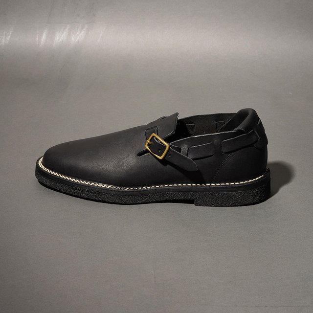 MOTO / モト「#7073 ITALIAN COW BELT SLIPON / BLACK」ベルトスリッポン
