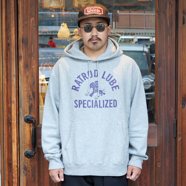 WEIRDO/ウィアード「RATROD LUBE - HOODIE / GRAY」プルオーバーパーカー