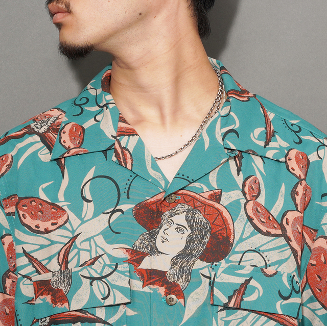GSV6107 /「VILLA DE LOS GANS GUADALUPE - S/S SHIRTS / BLUE