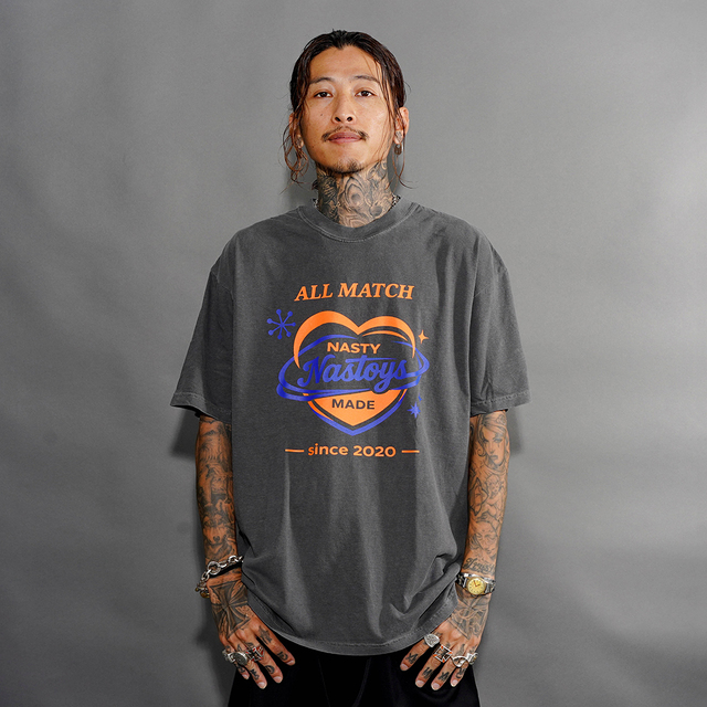 NASTOYS/ナストイズ「HEART LOGO S/S TEE / BLACK」プリントS/S Tシャツ