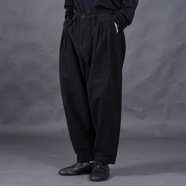 PORTER CLASSIC / ポータークラシック「LIGHT MOLESKIN BEBOP PANTS / BLACK」ライトモールスキンビーバップパンツ