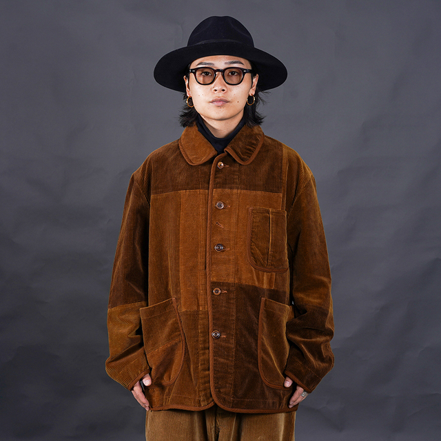 PORTER CLASSIC / ポータークラシック「CORDUROY FRENCH JACKET HYBRID WATCH CHAIN ITEM / BROWN」コーデュロイフレンチジャケット