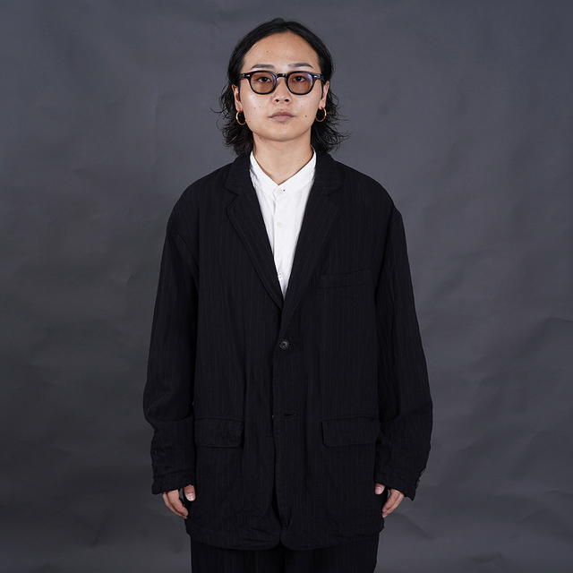 PORTER CLASSIC / ポータークラシック「PIN STRIPE CLASSIC JACKET / BLACK」ピンストライプクラシックジャケット