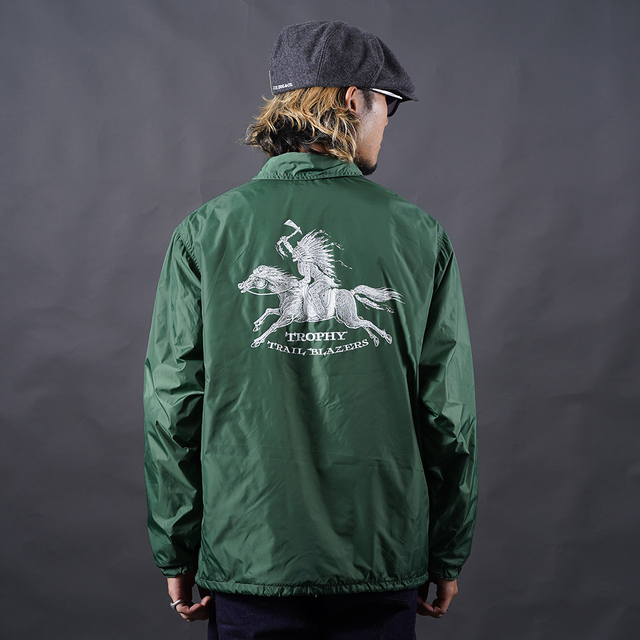 TROPHY CLOTHING/トロフィークロージング「Trail Blazers Warm Up Jacket / GREEN」ウォームアップジャケット