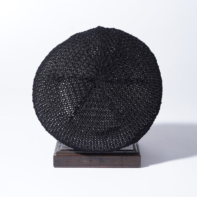 D-01059 /「WIDE BERET / BLACK」ベレー帽