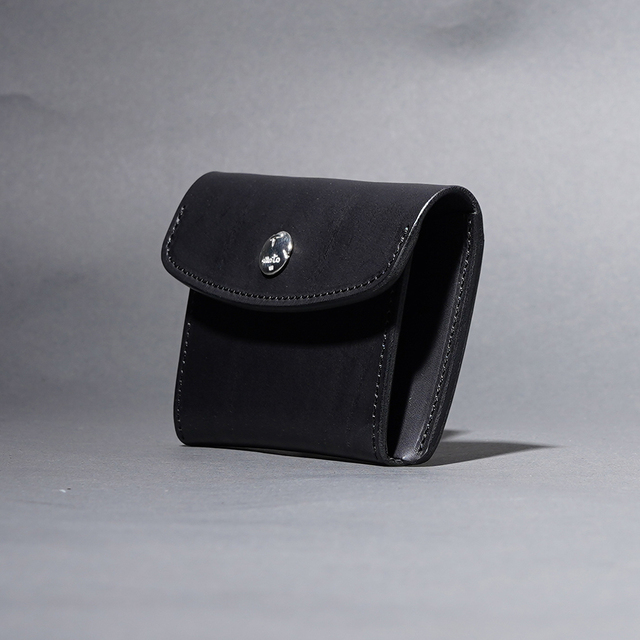 【希少】MOTO モト　C3 墨染クロコ✕イタリアンバケッタ ケース MOTO / モト「C3 COIN＆CARD CASE / BLACK」コイン＆カードケース