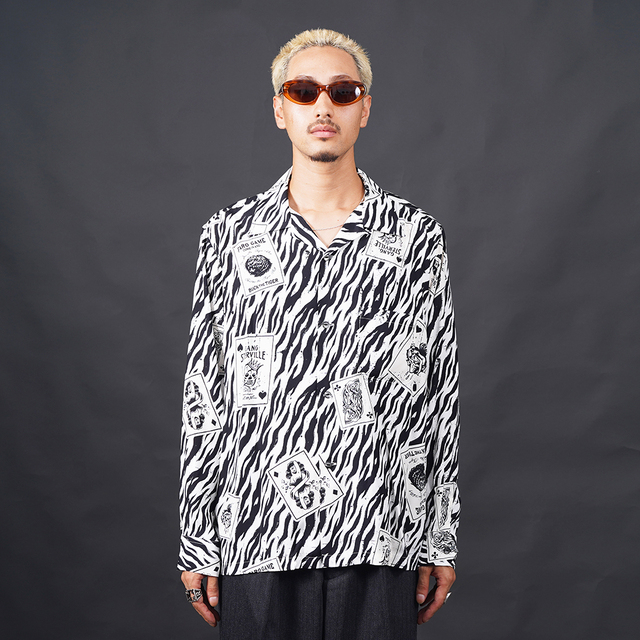 GANGSTERVILLE/ギャングスタービル「TIGER ALLEY - L/S SHIRTS / IVORY」オリジナルレーヨン長袖シャツ