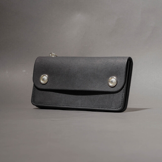 MOTOR / モーター「TRACKER’S LONG WALLET / BLACK」イタリアンバケッタトラッカーズロングウォレット