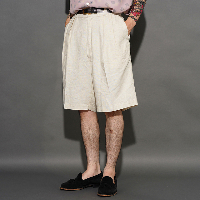 TR26SS-603 /「Havana 2 Pleats Shorts / IVORY」ショートパンツ