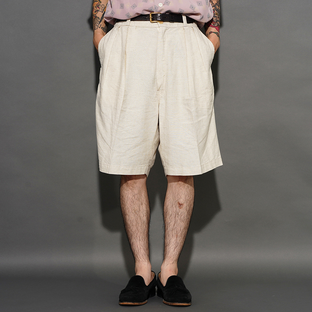 TR26SS-603 /「Havana 2 Pleats Shorts / IVORY」ショートパンツ