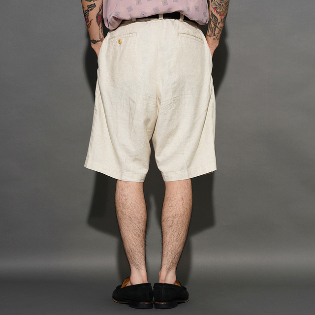 TR26SS-603 /「Havana 2 Pleats Shorts / IVORY」ショートパンツ