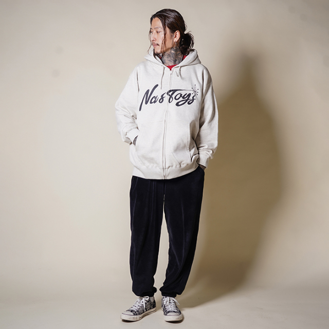 NTC-240201/「Side Logo Sweat Zip Parka / OATMEAL」スウェットジップ 