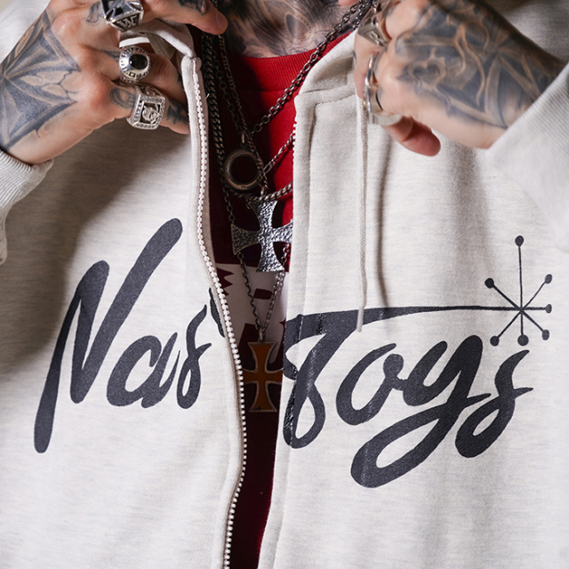 NTC-240201/「Side Logo Sweat Zip Parka / OATMEAL」スウェットジップ 