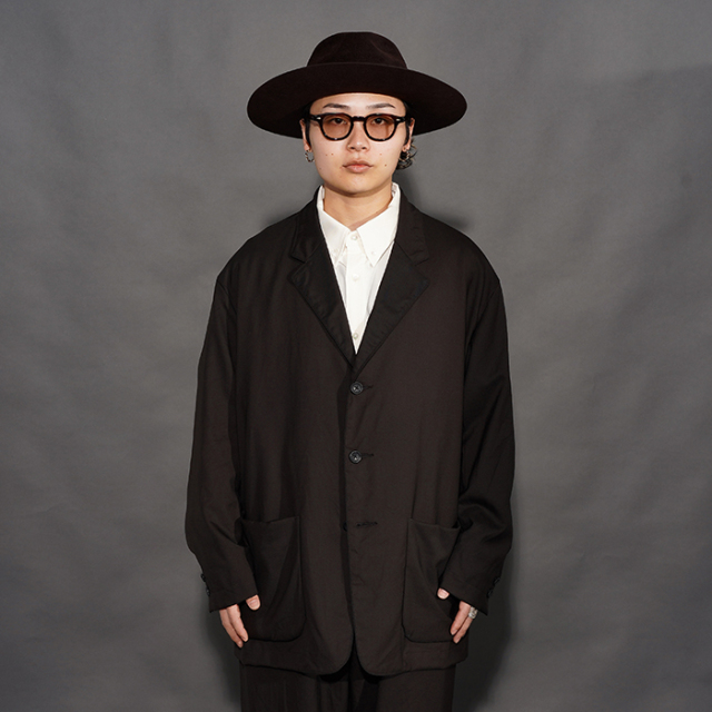 PORTER CLASSIC / ポータークラシック「TROPICAL CLASSIC JACKET / BROWN」トロピカルウール生地tテーラードジャケット