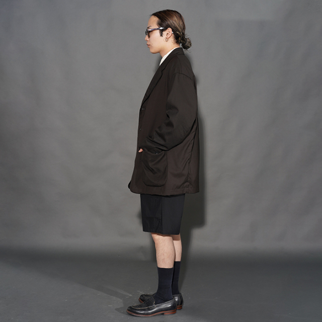 PORTER CLASSIC / ポータークラシック「POPLIN EAZY SHORTS / BLACK