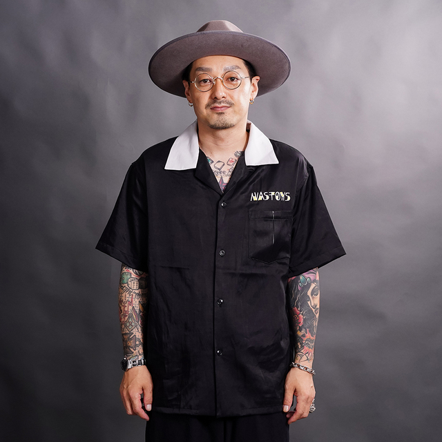 NTS-260401 /「Atomic Bowling S/S Shirts / BLACK」ボーリング半袖シャツ