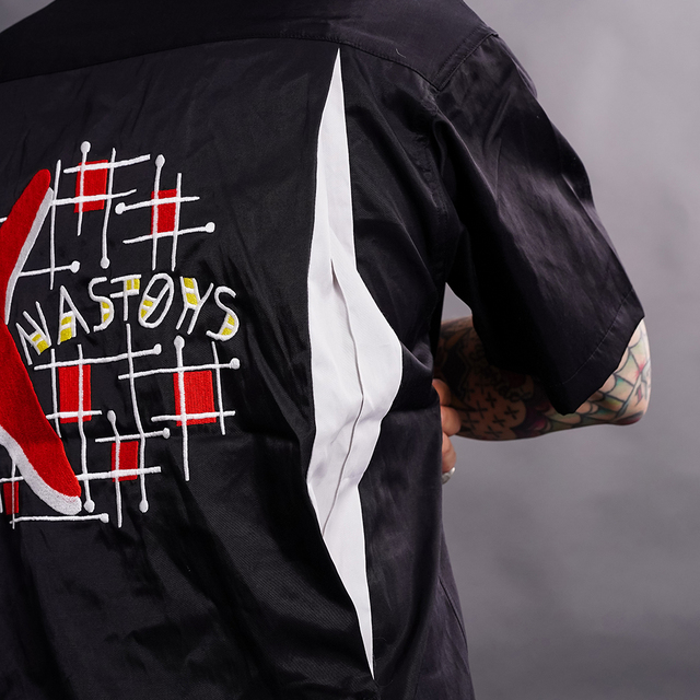 NTS-260401 /「Atomic Bowling S/S Shirts / BLACK」ボーリング半袖シャツ