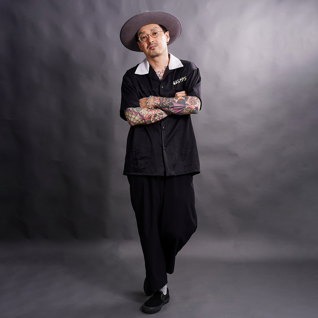 NTS-260401 /「Atomic Bowling S/S Shirts / BLACK」ボーリング半袖シャツ