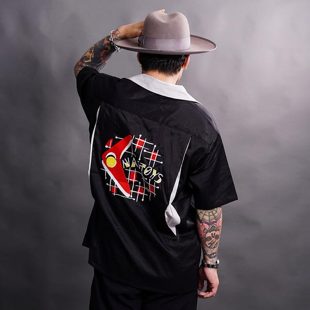 NASTOYS/ナストイズ「Atomic Bowling S/S Shirts / BLACK」ボーリング半袖シャツ